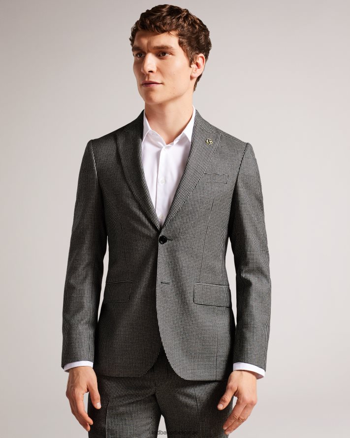 être Ted Baker Hommes jvcjj - veste de costume à carreaux mono noir FR8J421580 vêtements