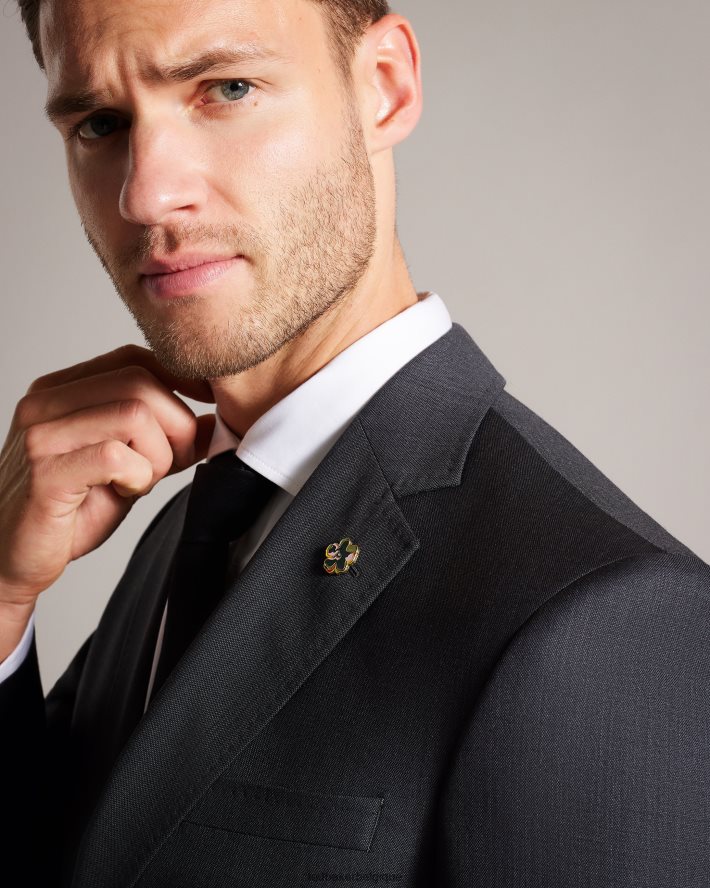 être Ted Baker Hommes jvjktbl - veste de costume slim gris FR8J421447 vêtements