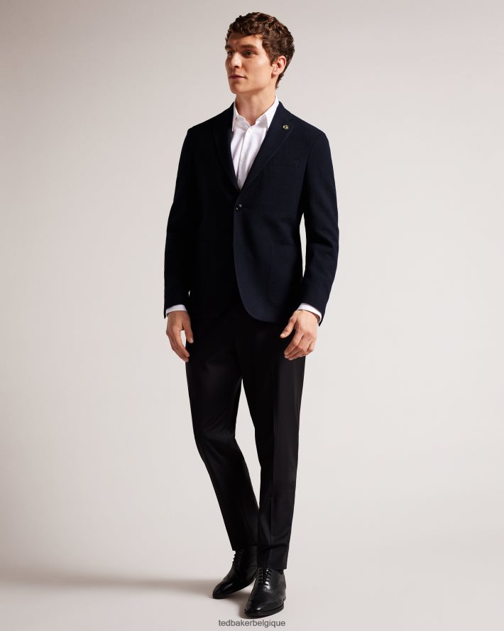 être Ted Baker Hommes jvtunj veste texturée non doublée marine FR8J421613 vêtements