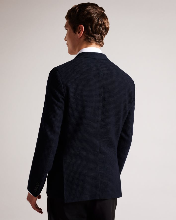 être Ted Baker Hommes jvtunj veste texturée non doublée marine FR8J421613 vêtements