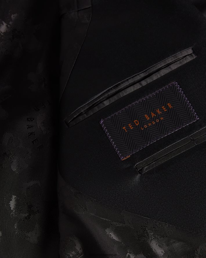 être Ted Baker Hommes jvtuxj veste de costume de smoking coupe slim noir FR8J421361 vêtements