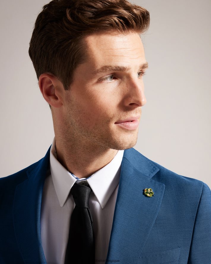 être Ted Baker Hommes siouxj veste de costume en peau de requin bleu marine marine FR8J421431 vêtements