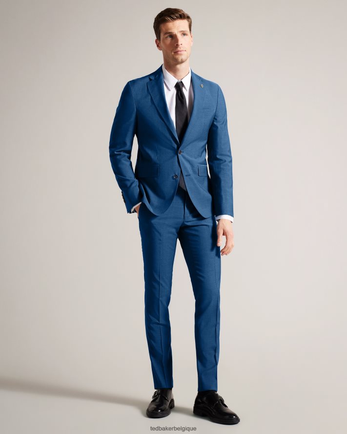 être Ted Baker Hommes siouxj veste de costume en peau de requin bleu marine marine FR8J421431 vêtements