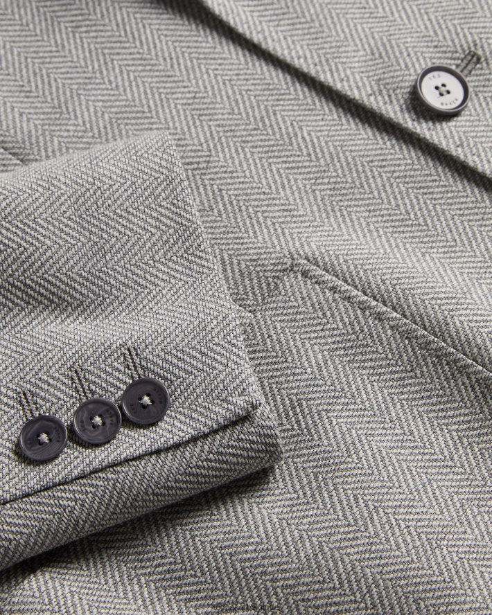 être Ted Baker Hommes veste à chevrons Luccaj gris FR8J421405 vêtements