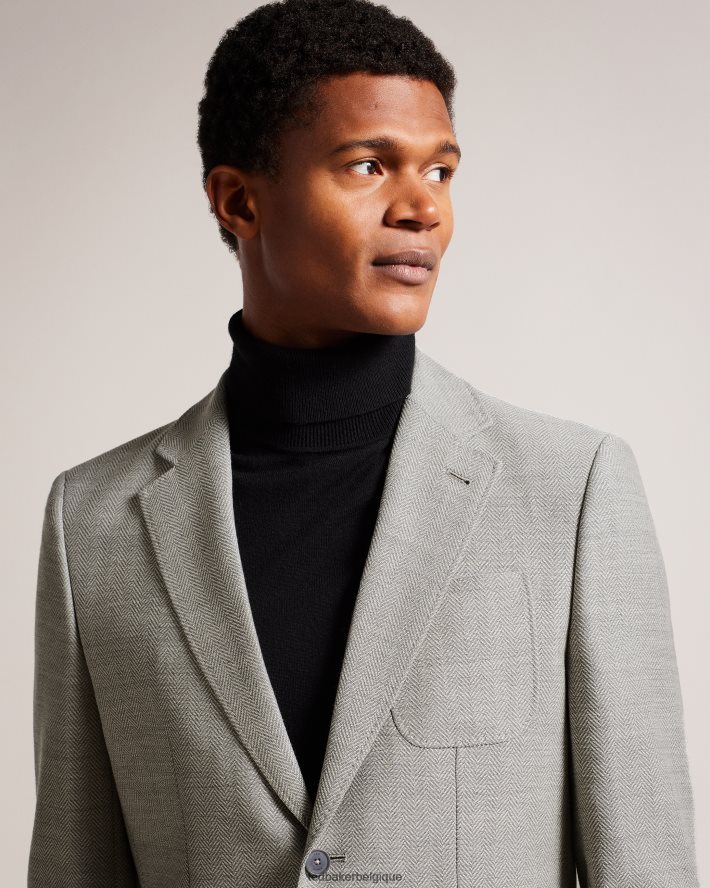 être Ted Baker Hommes veste à chevrons Luccaj gris FR8J421405 vêtements