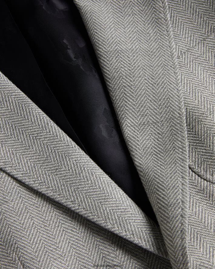 être Ted Baker Hommes veste à chevrons Luccaj gris FR8J421405 vêtements