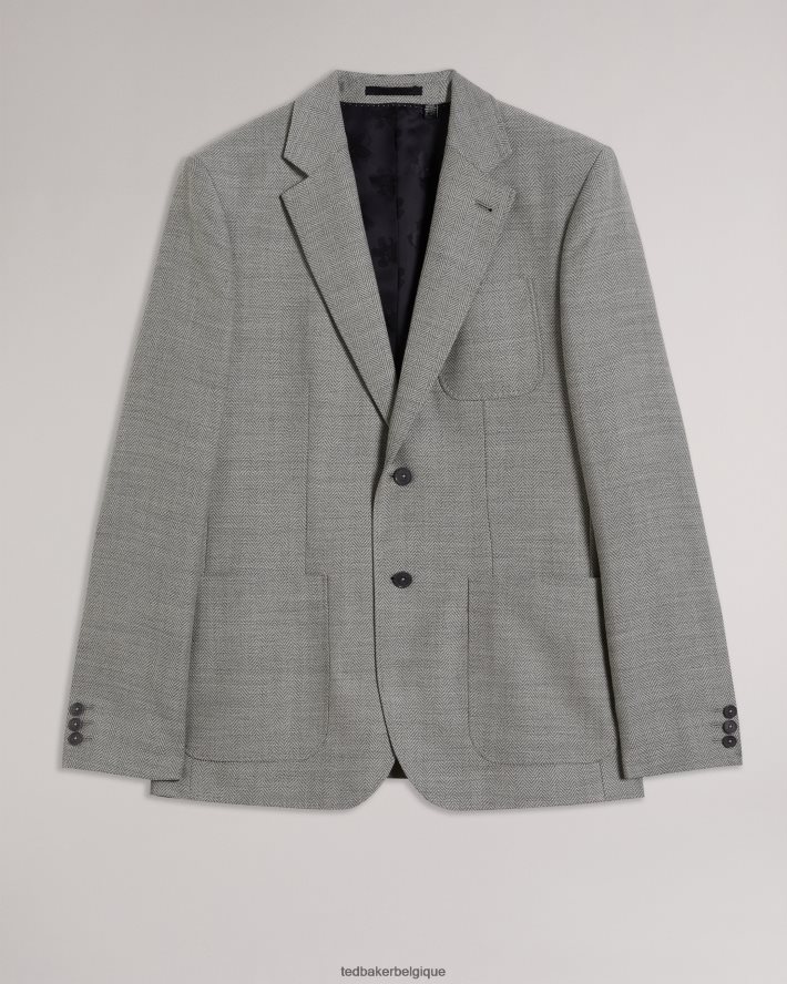 être Ted Baker Hommes veste à chevrons Luccaj gris FR8J421405 vêtements