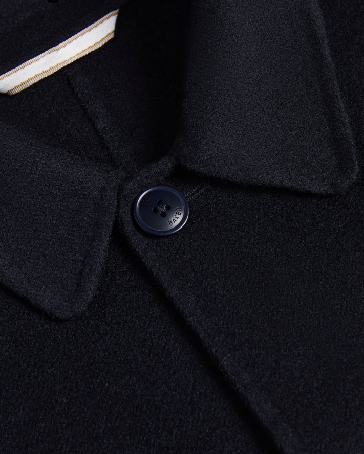 être Ted Baker Hommes veste à col en laine mélangée Sharpow marine FR8J421206 vêtements