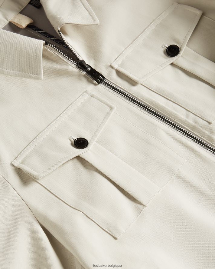 être Ted Baker Hommes veste courte bodley double face écru FR8J421527 vêtements