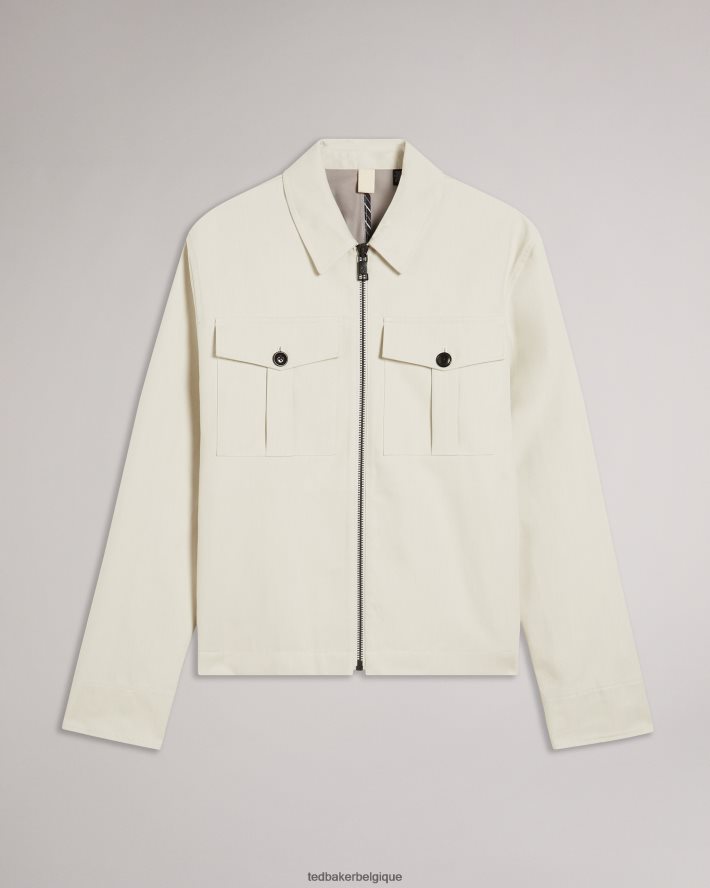 être Ted Baker Hommes veste courte bodley double face écru FR8J421527 vêtements