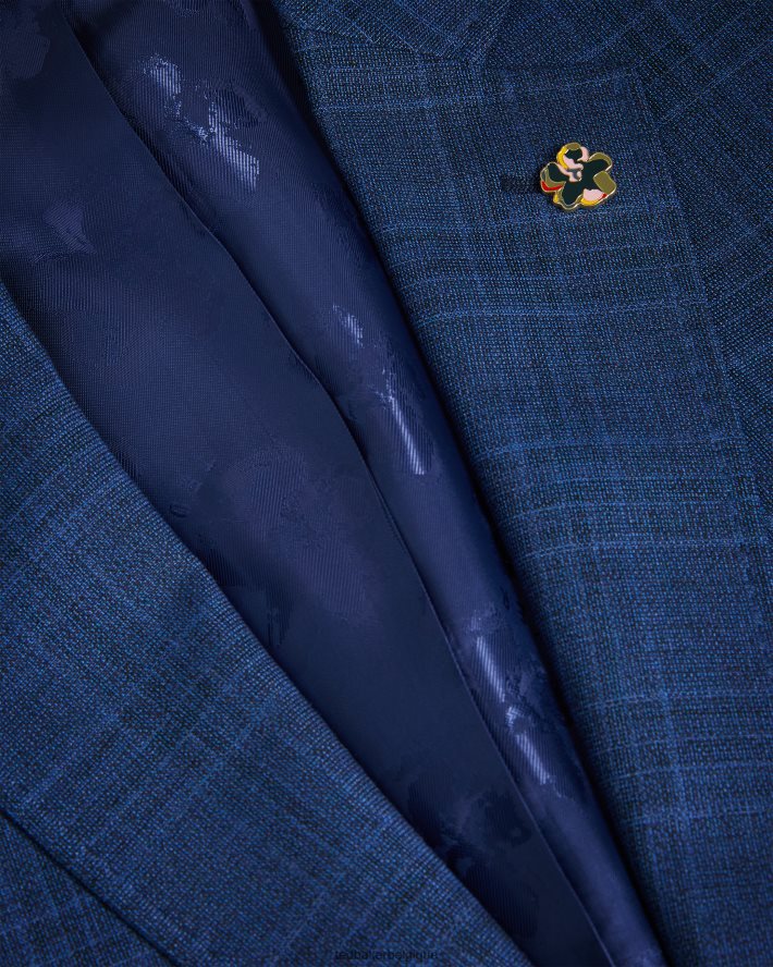 être Ted Baker Hommes veste de costume à carreaux bleu marine drydenj marine FR8J421483 vêtements