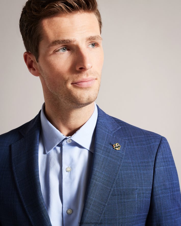 être Ted Baker Hommes veste de costume à carreaux bleu marine drydenj marine FR8J421483 vêtements