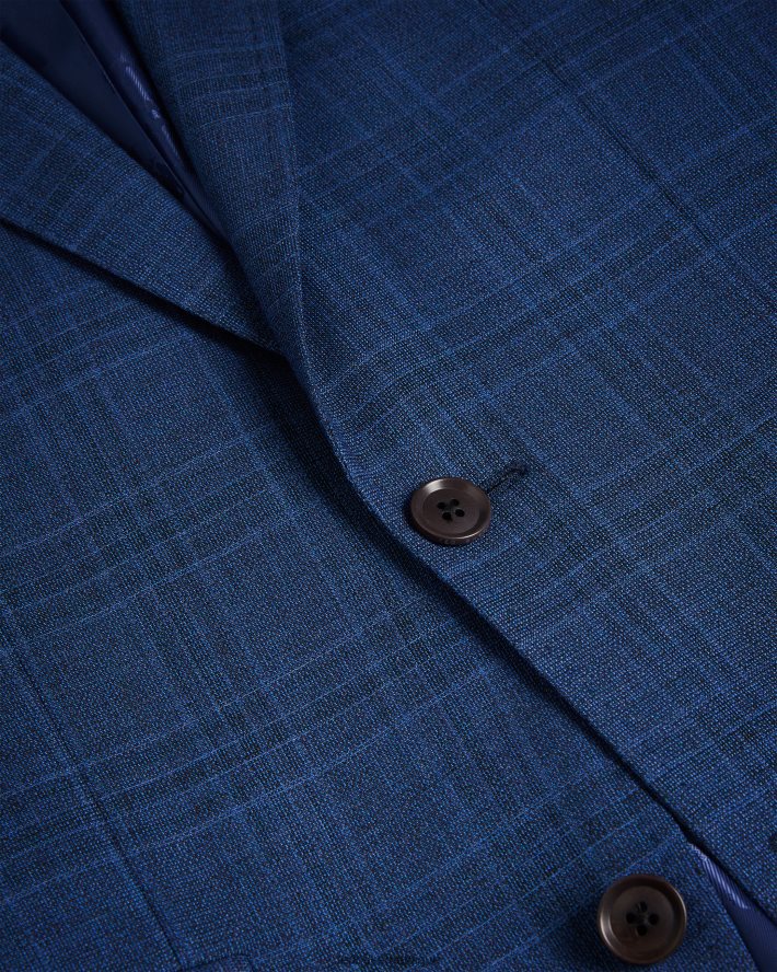être Ted Baker Hommes veste de costume à carreaux bleu marine drydenj marine FR8J421483 vêtements