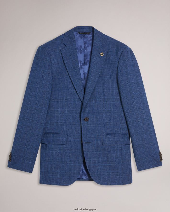 être Ted Baker Hommes veste de costume à carreaux bleu marine drydenj marine FR8J421483 vêtements