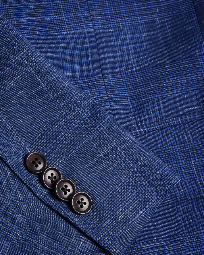 être Ted Baker Hommes veste de costume à carreaux en laine et lin audenj marine FR8J421359 vêtements