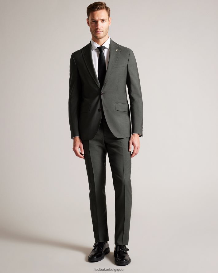 être Ted Baker Hommes veste de costume en peau de requin en pure laine richanj kaki FR8J421355 vêtements