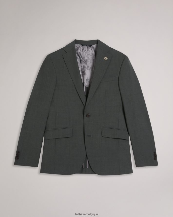 être Ted Baker Hommes veste de costume en peau de requin en pure laine richanj kaki FR8J421355 vêtements