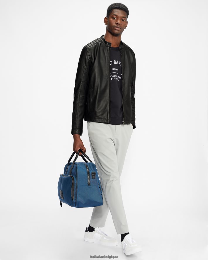 être Ted Baker Hommes veste en cuir paypa noir FR8J421530 vêtements