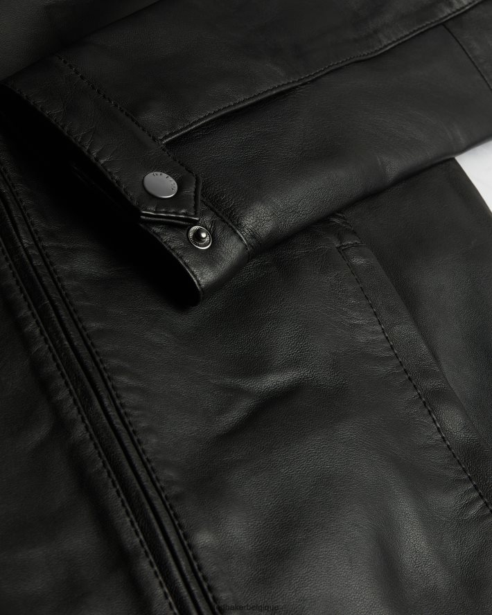 être Ted Baker Hommes veste en cuir paypa noir FR8J421530 vêtements