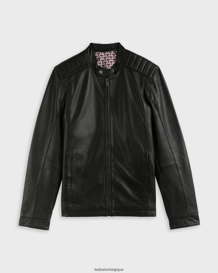 être Ted Baker Hommes veste en cuir paypa noir FR8J421530 vêtements