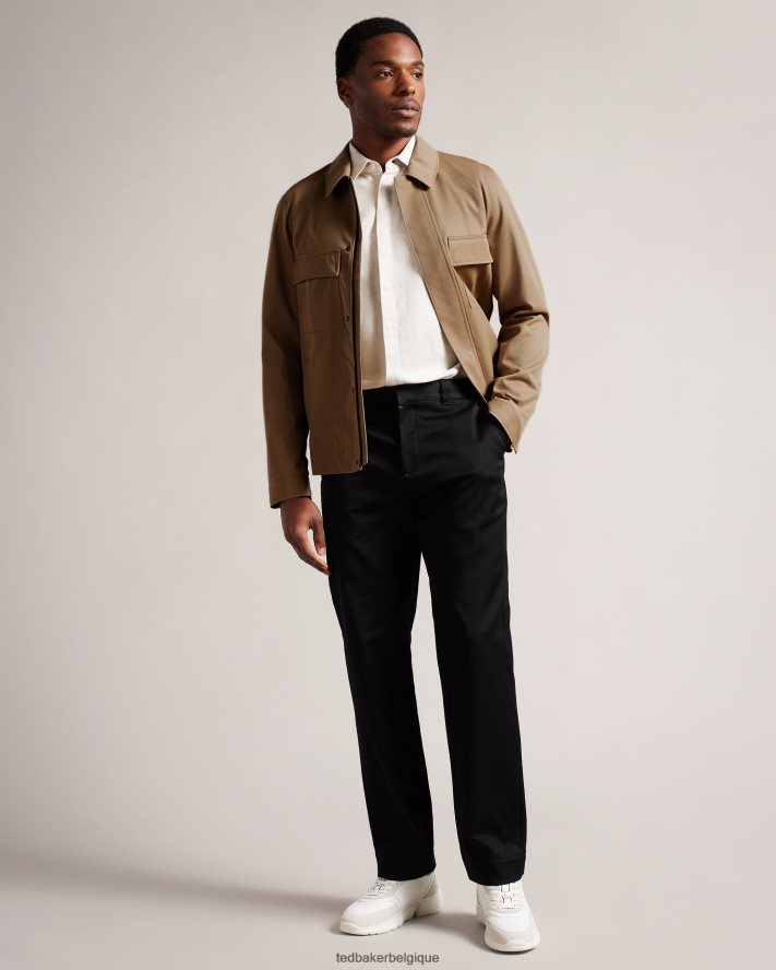 être Ted Baker Hommes veste finnj en pure laine à manches raglan naturel FR8J421260 vêtements