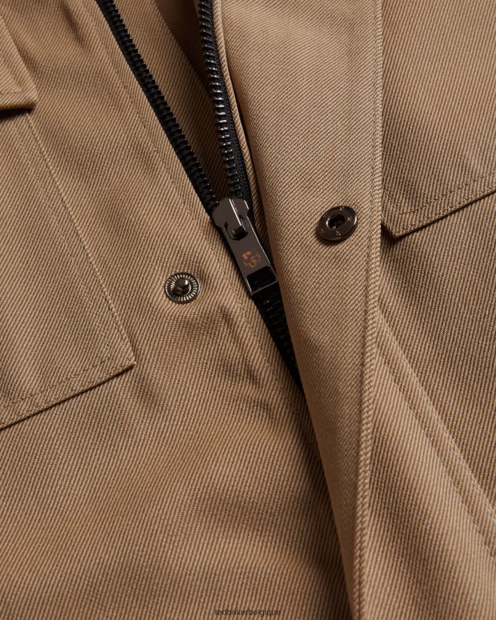 être Ted Baker Hommes veste finnj en pure laine à manches raglan naturel FR8J421260 vêtements