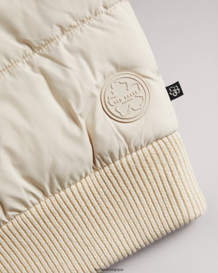 être Ted Baker Hommes veste zippée ouatée à manches longues spores naturel FR8J421282 vêtements